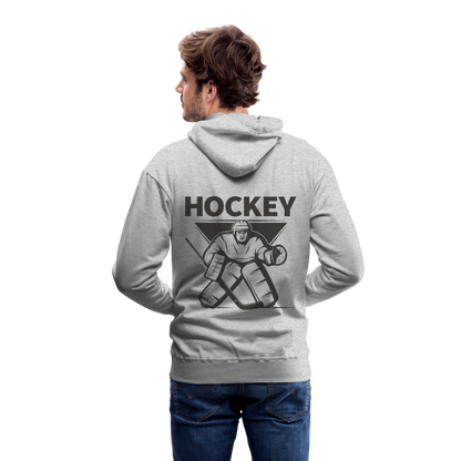 Hockey Goalie Männer Hoodie - Grau meliert