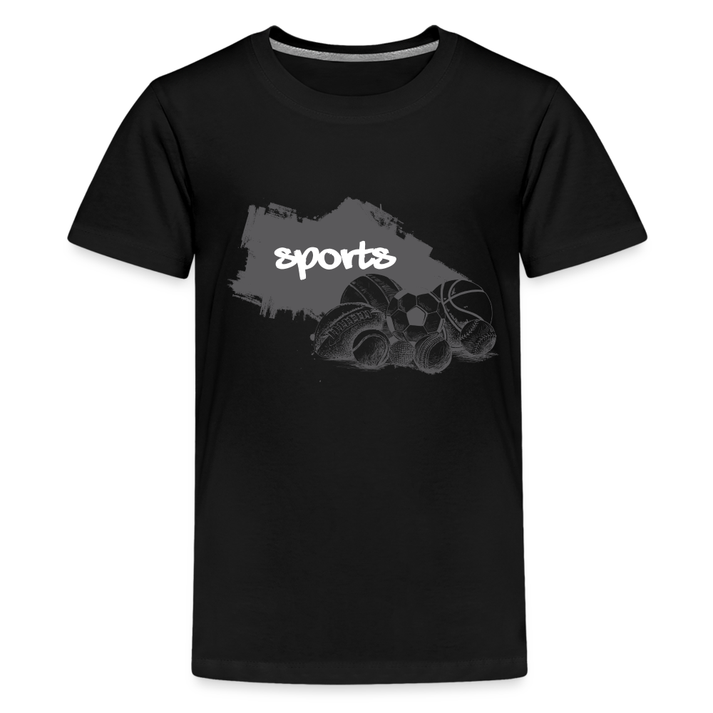 Sportarten Teenager Premium T-Shirt - Schwarz