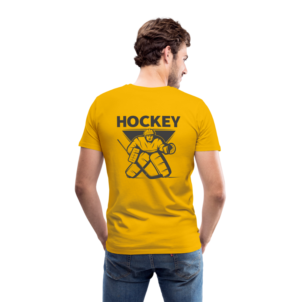 Hockey Goalie Premium T-Shirt Männer - Sonnengelb