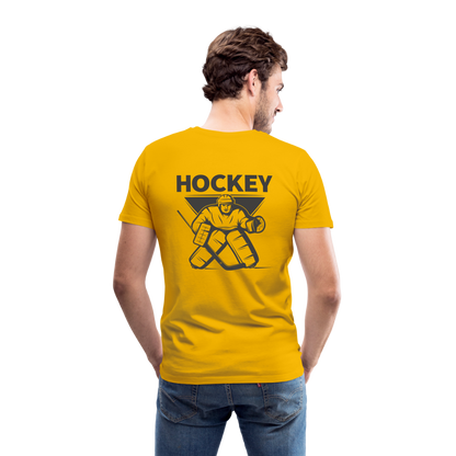 Hockey Goalie Premium T-Shirt Männer - Sonnengelb