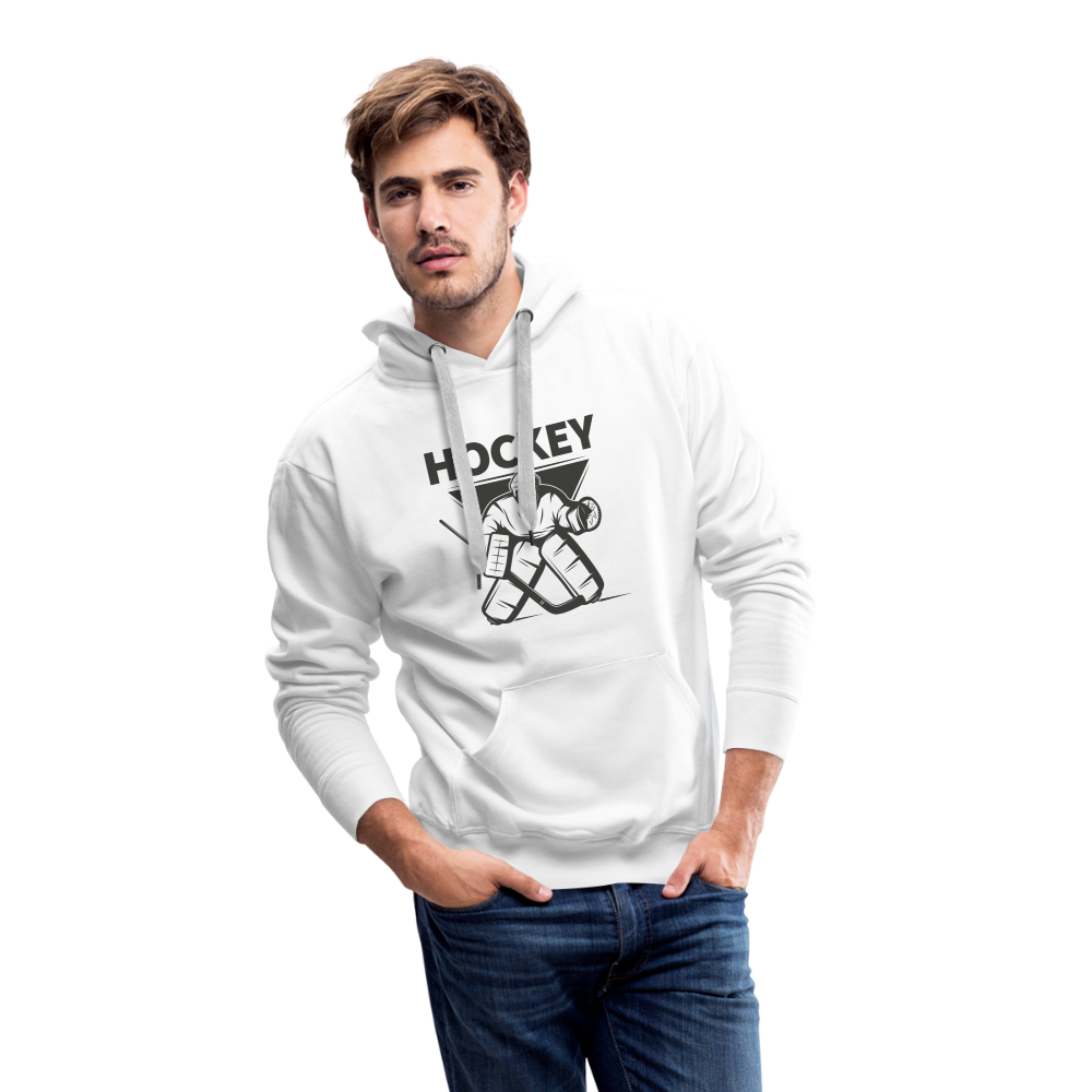 Hockey Goalie Männer Hoodie - Weiß