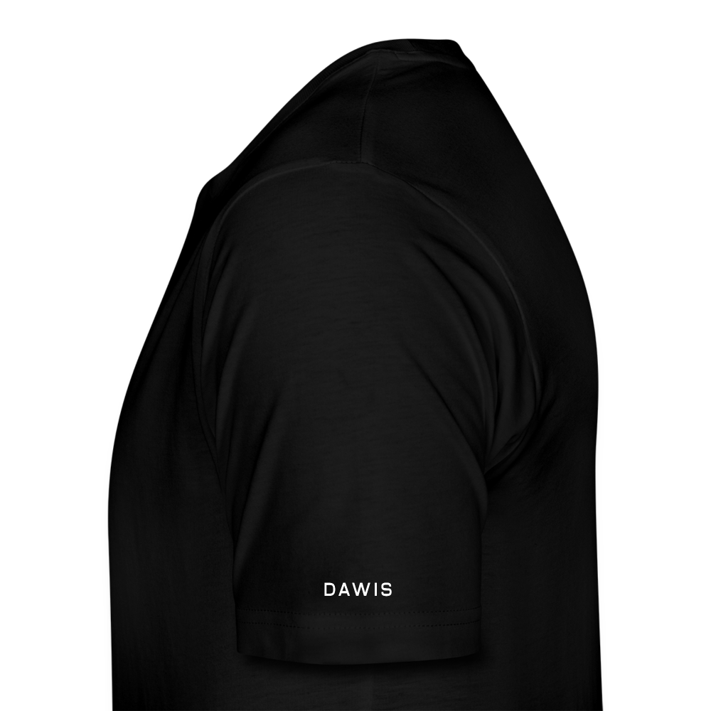 DAWIS Schriftzug Männer T-Shirt - Schwarz