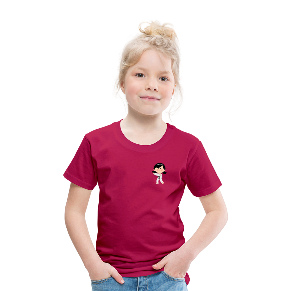 Karate-Girl Kinder T-Shirt - dunkles Pink