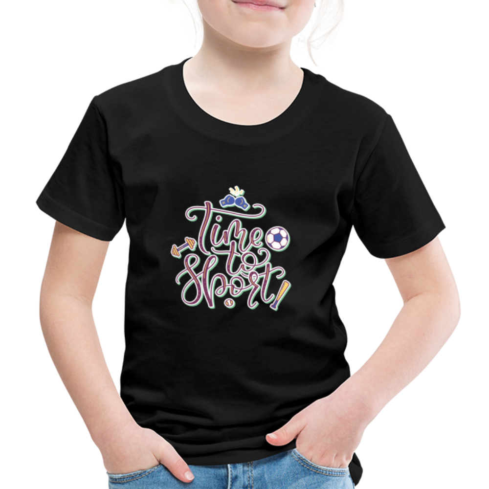 Time to Sport Kinder T-Shirt - Schwarz