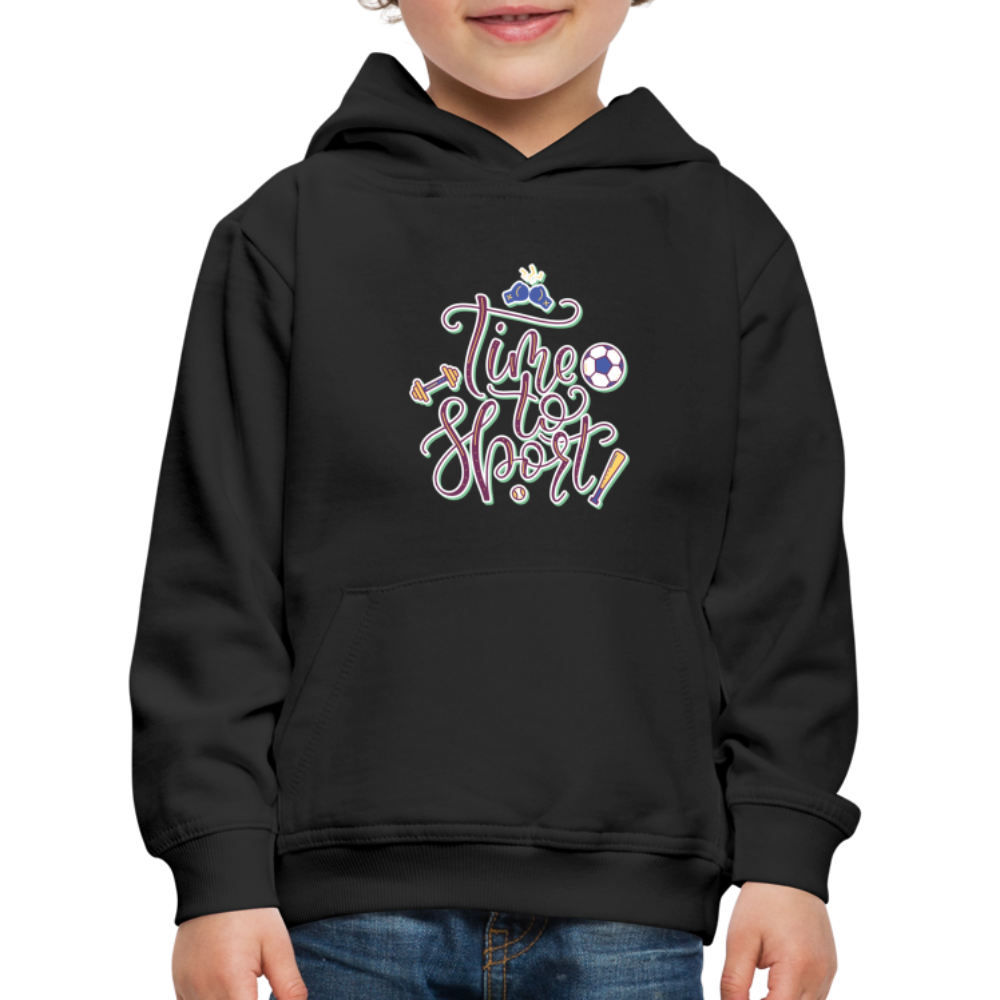 Time to Sport Kinder Hoodie - Schwarz