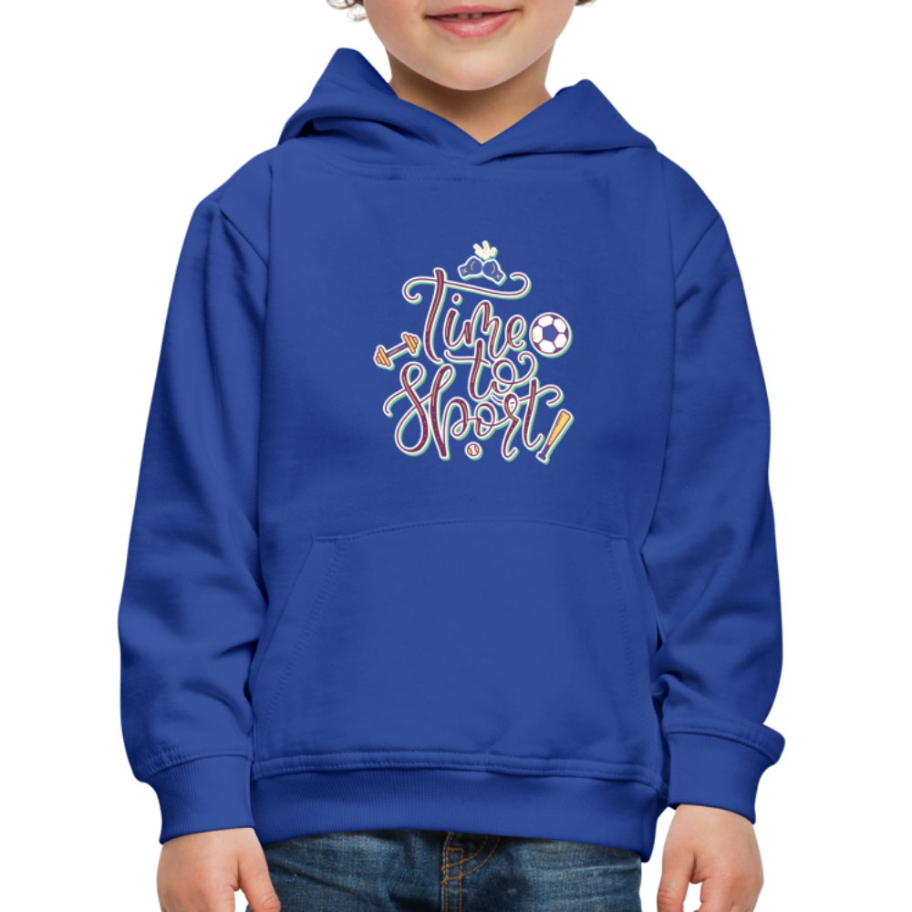 Time to Sport Kinder Hoodie - Royalblau