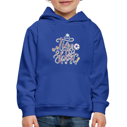 Time to Sport Kinder Hoodie - Royalblau