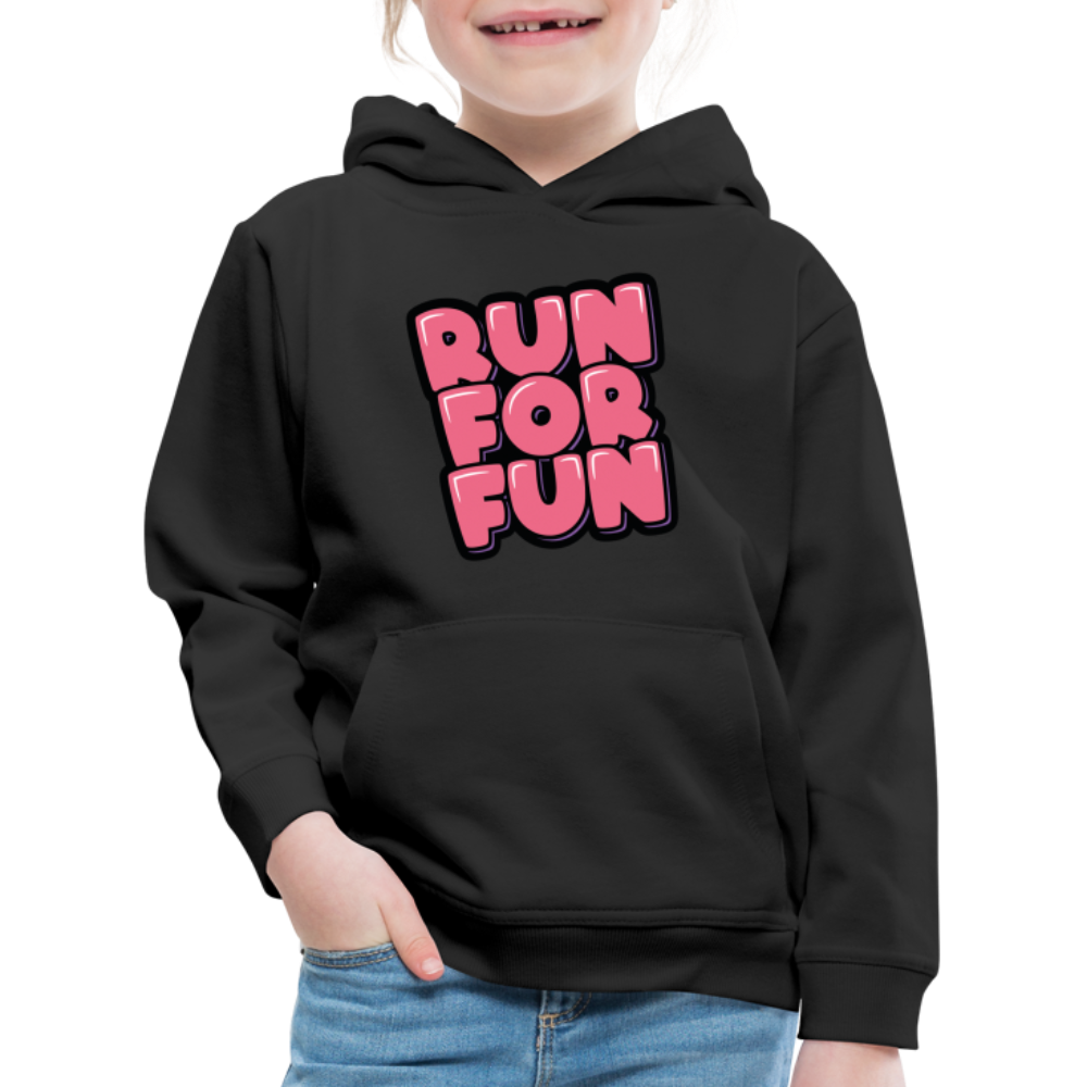 Run for Fun Kinder Hoodie - Schwarz