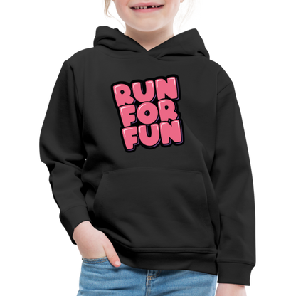 Run for Fun Kinder Hoodie - Schwarz