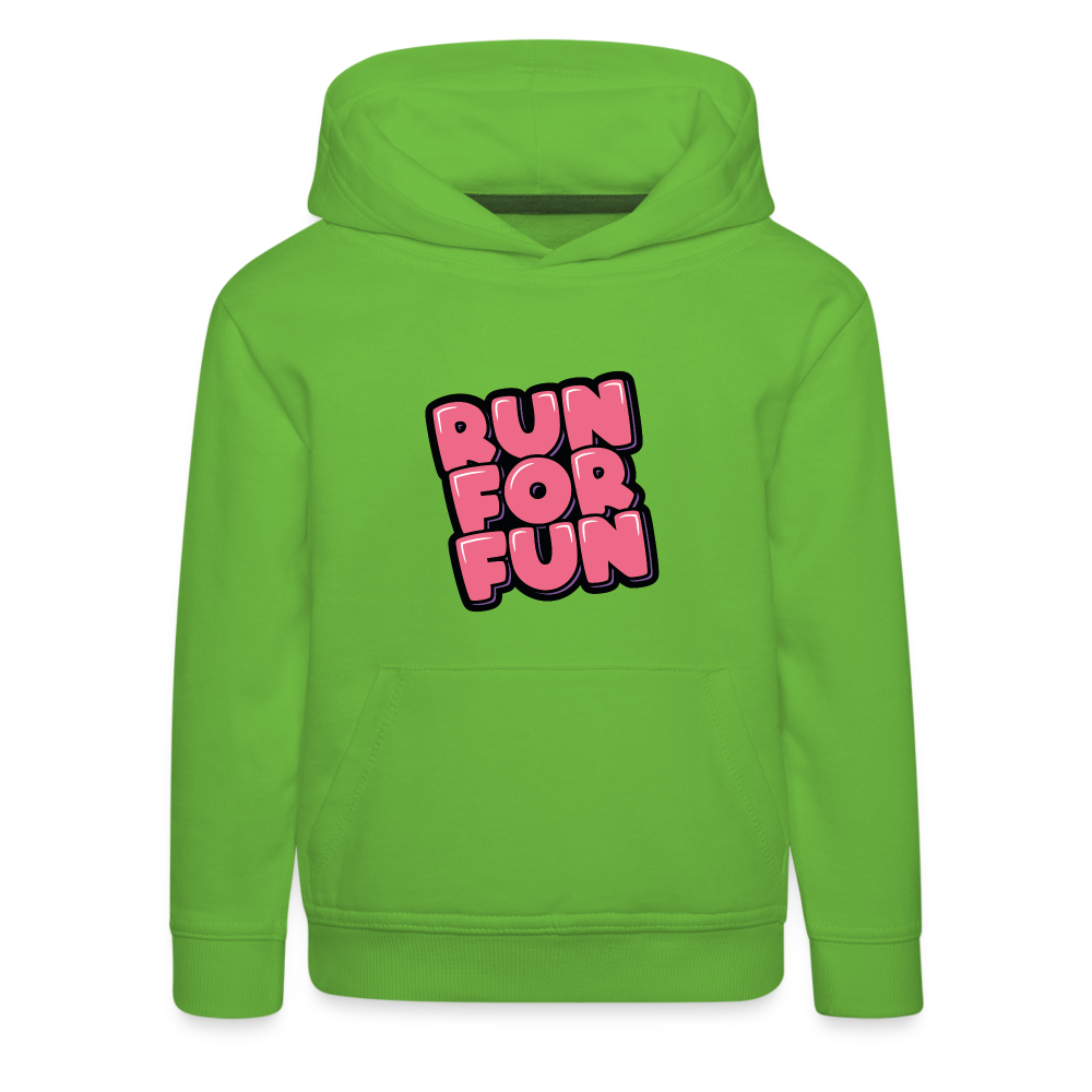 Run for Fun Kinder Hoodie - Hellgrün