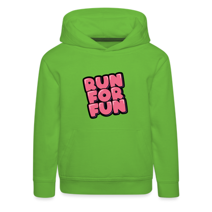 Run for Fun Kinder Hoodie - Hellgrün