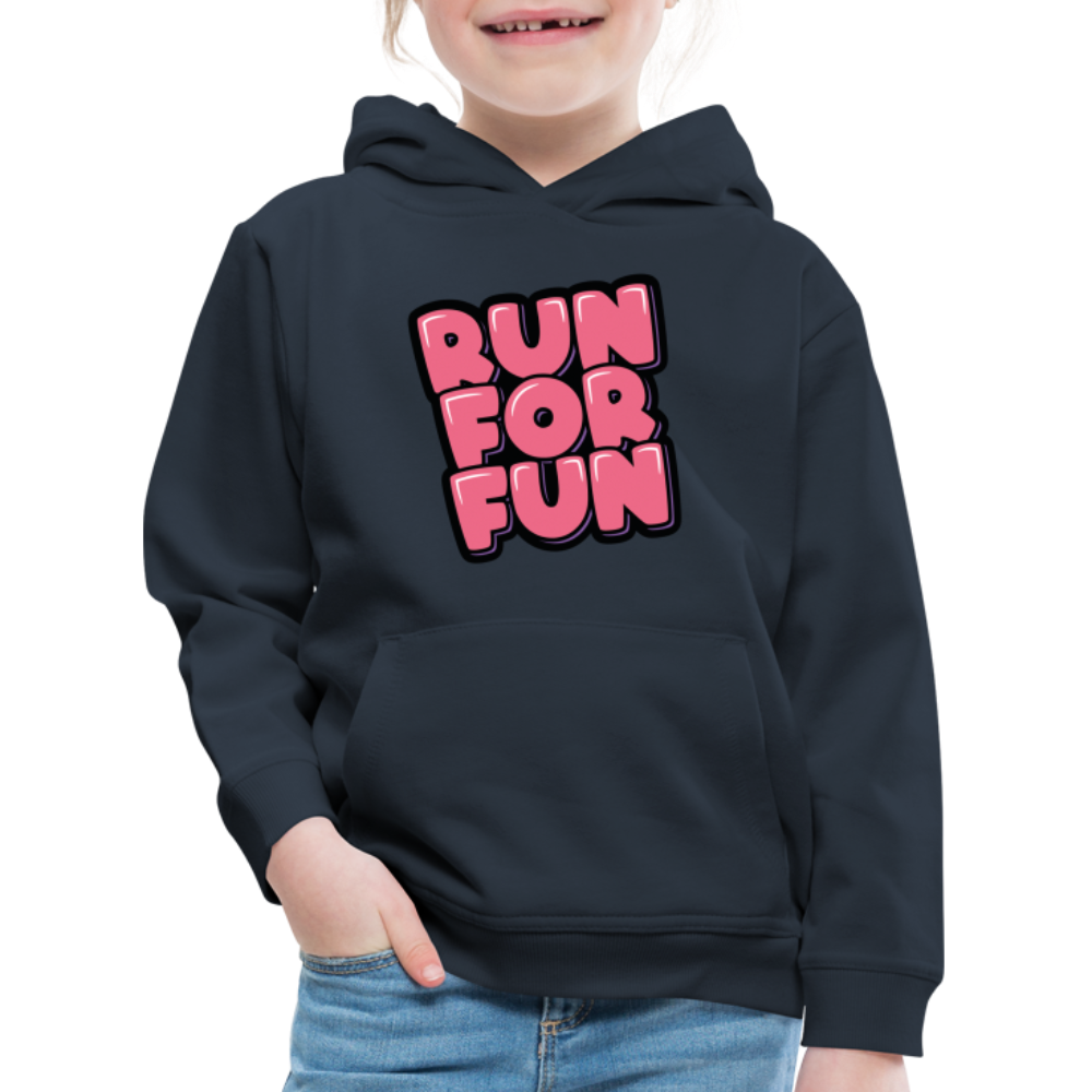 Run for Fun Kinder Hoodie - Navy