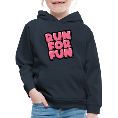 Run for Fun Kinder Hoodie - Navy