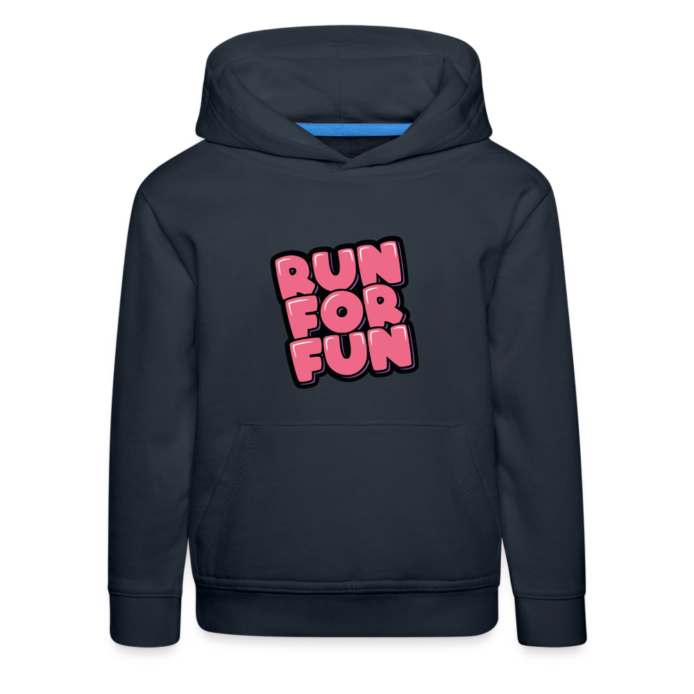 Run for Fun Kinder Hoodie - Navy