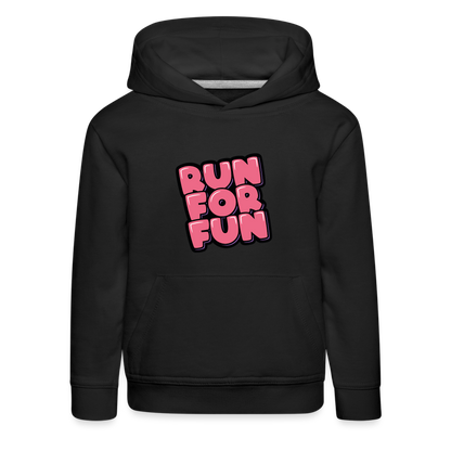 Run for Fun Kinder Hoodie - Schwarz