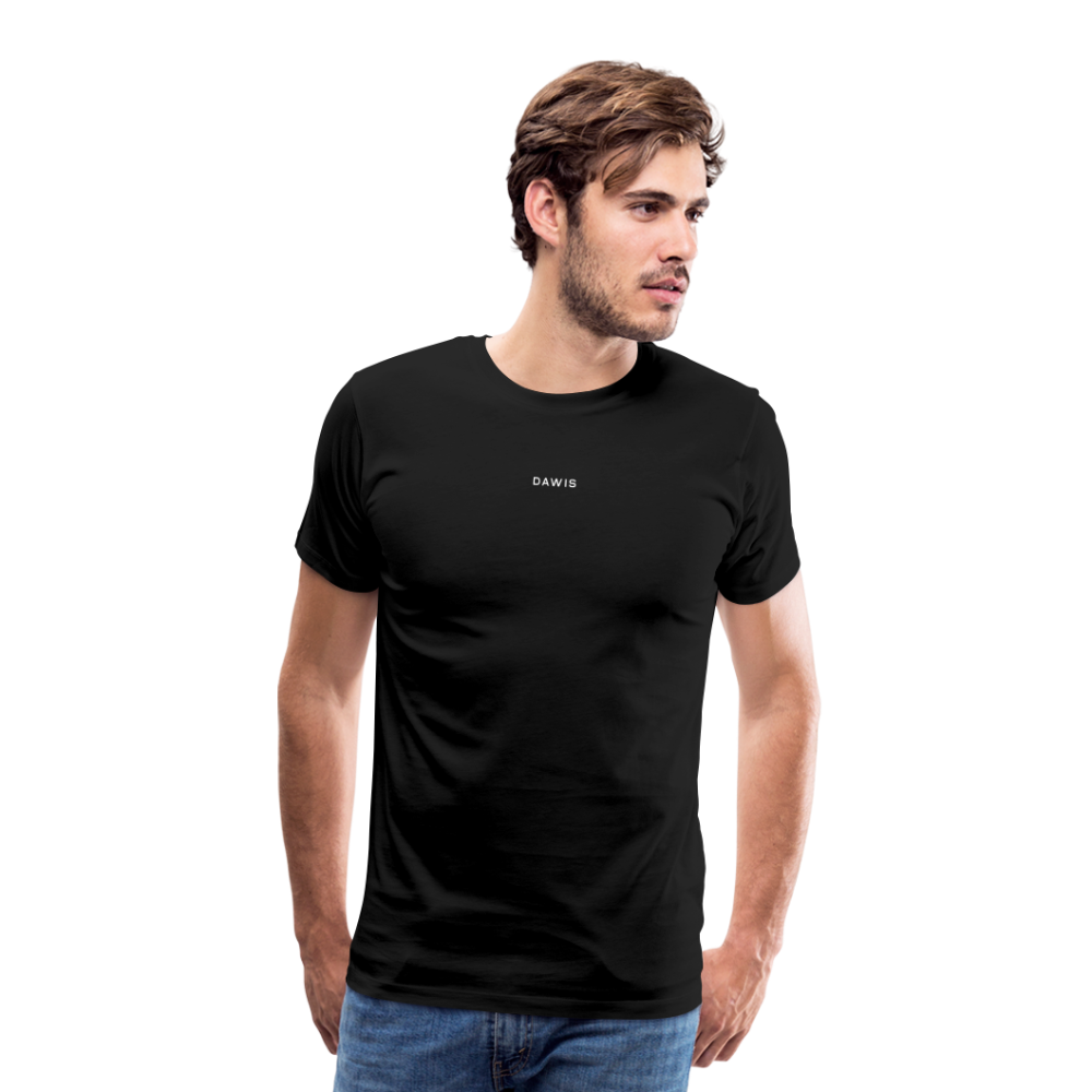 DAWIS Schriftzug Männer T-Shirt - Schwarz