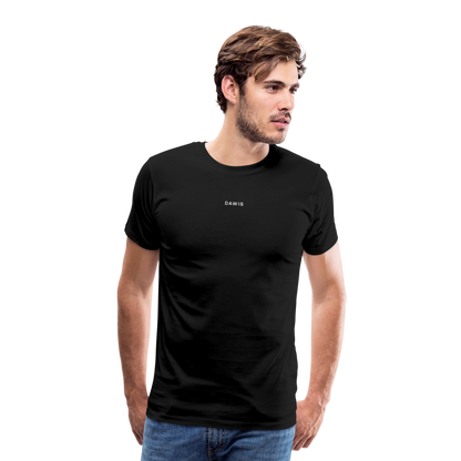 DAWIS Schriftzug Männer T-Shirt - Schwarz