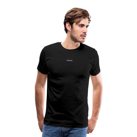 DAWIS Schriftzug Männer T-Shirt - Schwarz