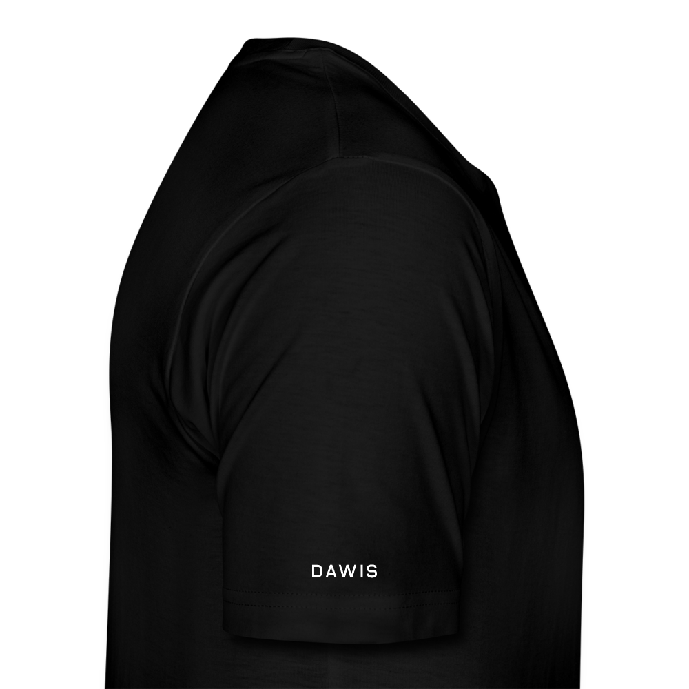 DAWIS Schriftzug Männer T-Shirt - Schwarz