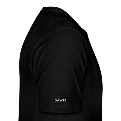 DAWIS Schriftzug Männer T-Shirt - Schwarz