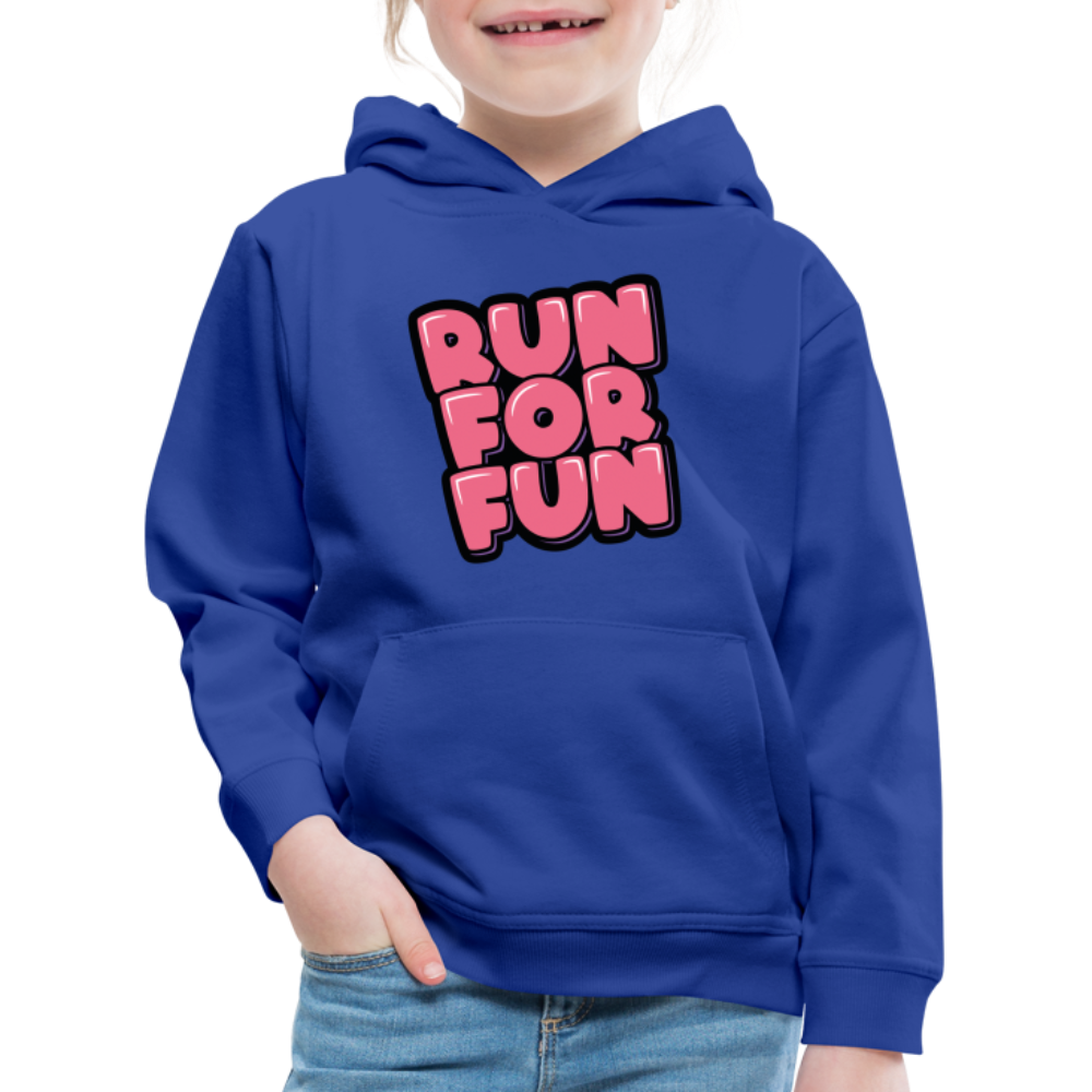 Run for Fun Kinder Hoodie - Royalblau