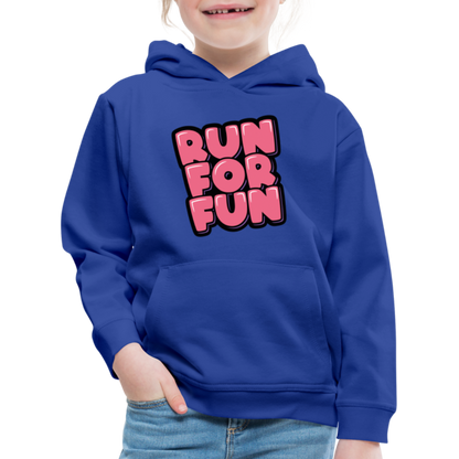 Run for Fun Kinder Hoodie - Royalblau