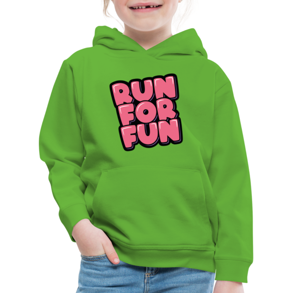 Run for Fun Kinder Hoodie - Hellgrün