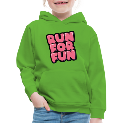 Run for Fun Kinder Hoodie - Hellgrün