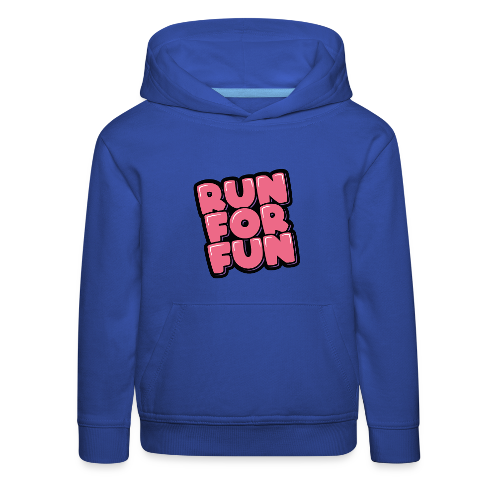 Run for Fun Kinder Hoodie - Royalblau