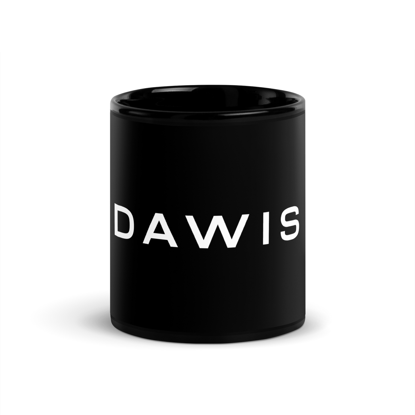 DAWIS Schwarze glänzende Tasse