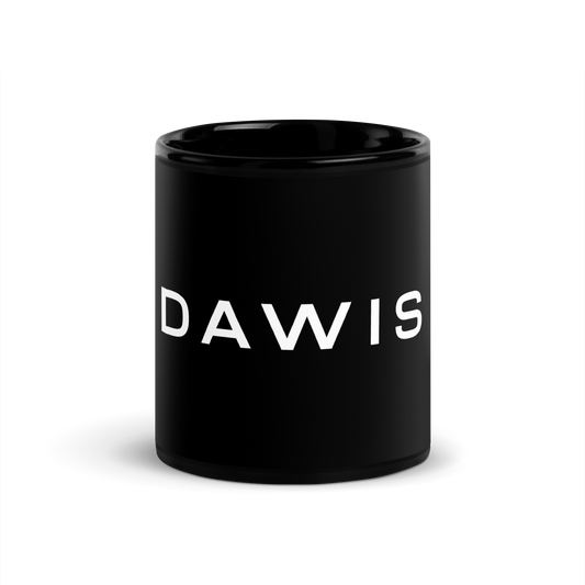 DAWIS Schwarze glänzende Tasse