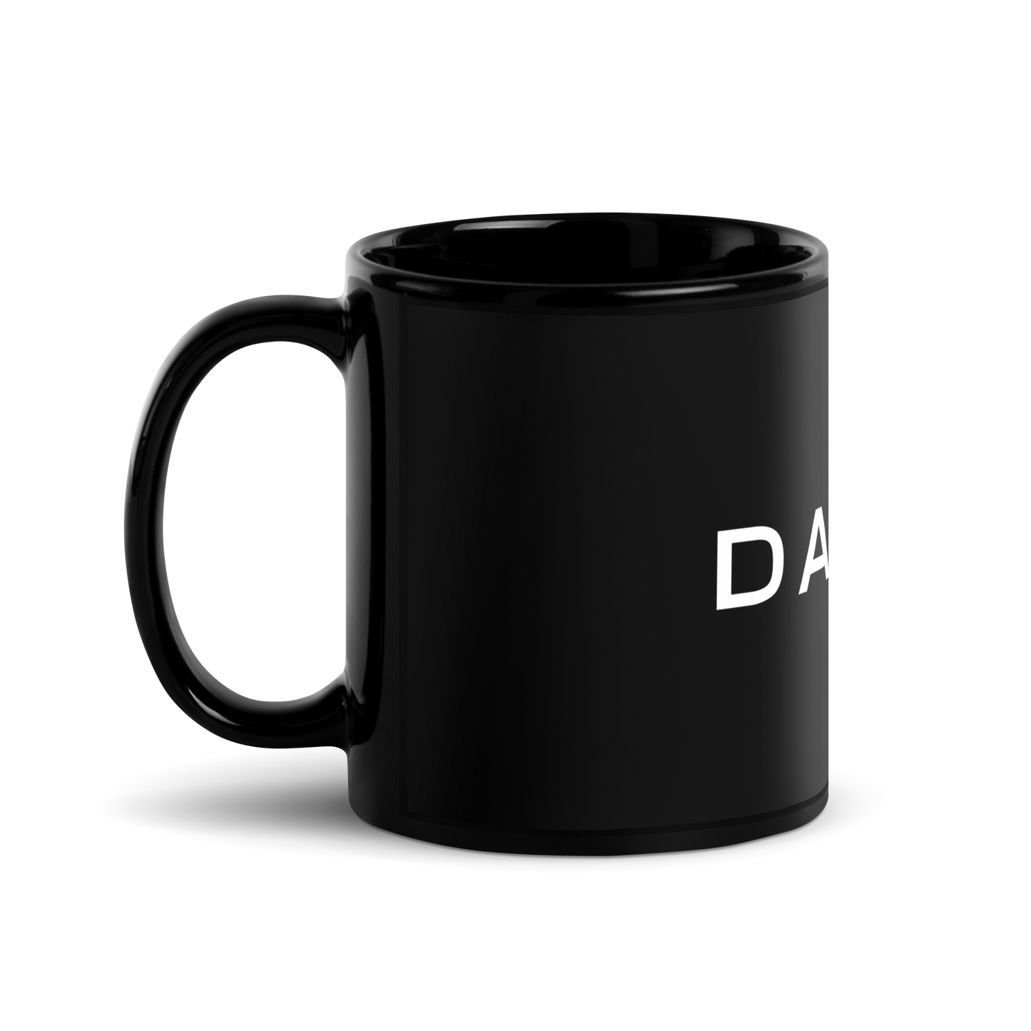 DAWIS Schwarze glänzende Tasse