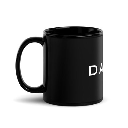 DAWIS Schwarze glänzende Tasse